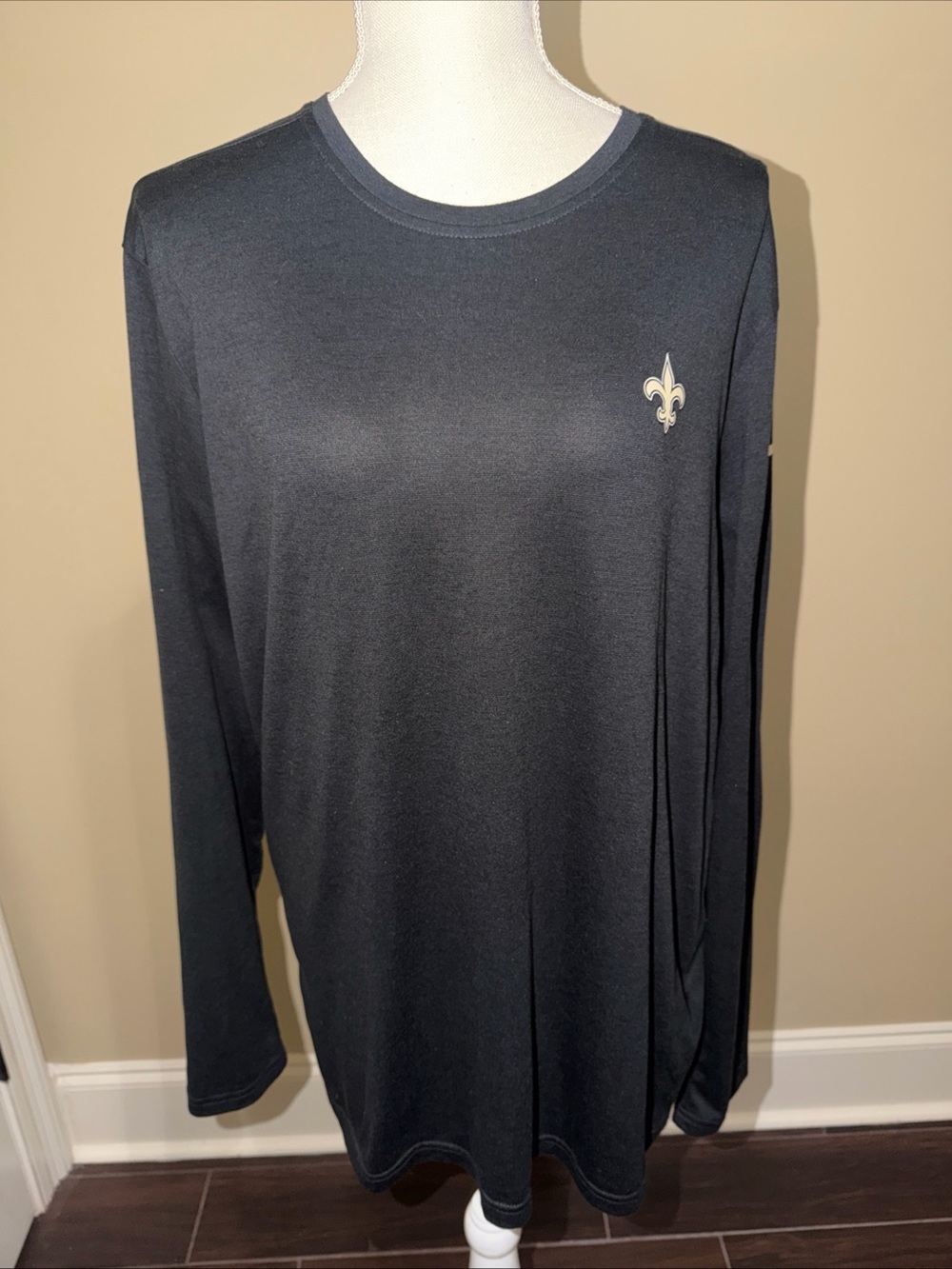 Nike Men Dri Fit New Orleans Saints Long Sleeve Black Shirt Size Large